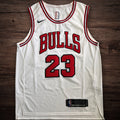Men’s Chicago Bulls #23 Michael Jordan Player Edition White Jersey