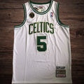 Men’s Boston Celtics 2008 Champions #5 Kevin Garnett White Jersey