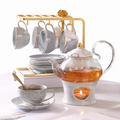 Grey marble tea set of 6