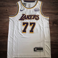 Men’s Los Angeles Lakers #77 Doncic White Jersey
