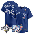 Men/Women/Youth Blue Jays 50th Patch 2025 World Series Royal #416 Northside Stitched Jersey