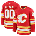 Custom Mens Calgary Flames Stitched Jersey Red