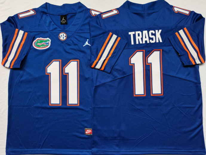 Florida Gators Blue #11 TRASK Stitched Jersey