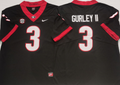 Georgia Bulldogs Black #3 GURLEY II Stitched Jersey