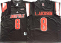Louisville Cardinals Black #8 L.JACKSON Stitched Jersey