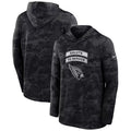Men’s Arizona Cardinals Black 2026 Salute to Service Sideline Lightweight Dri-FIT Long Sleeve Top Hoodie