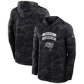 Men’s Tampa Bay Buccaneers Black 2026 Salute to Service Sideline Lightweight Dri-FIT Long Sleeve Top Hoodie