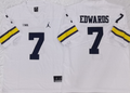 Michigan Wolverines White #7 EDWARDS Stitched Jersey