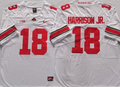 Ohio State Buckeyes White #18 HARRISON JR. Stitched Jersey