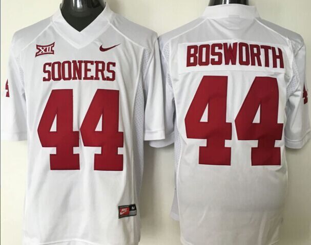 Oklahoma Sooners #44 Bosworth White Stitched Jersey