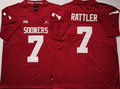 Oklahoma Sooners Red #7 RATTLER Stitched Jersey
