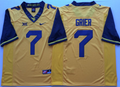 West Virginia Mountaineers YELLOW #7 GRIER Stitched Jersey