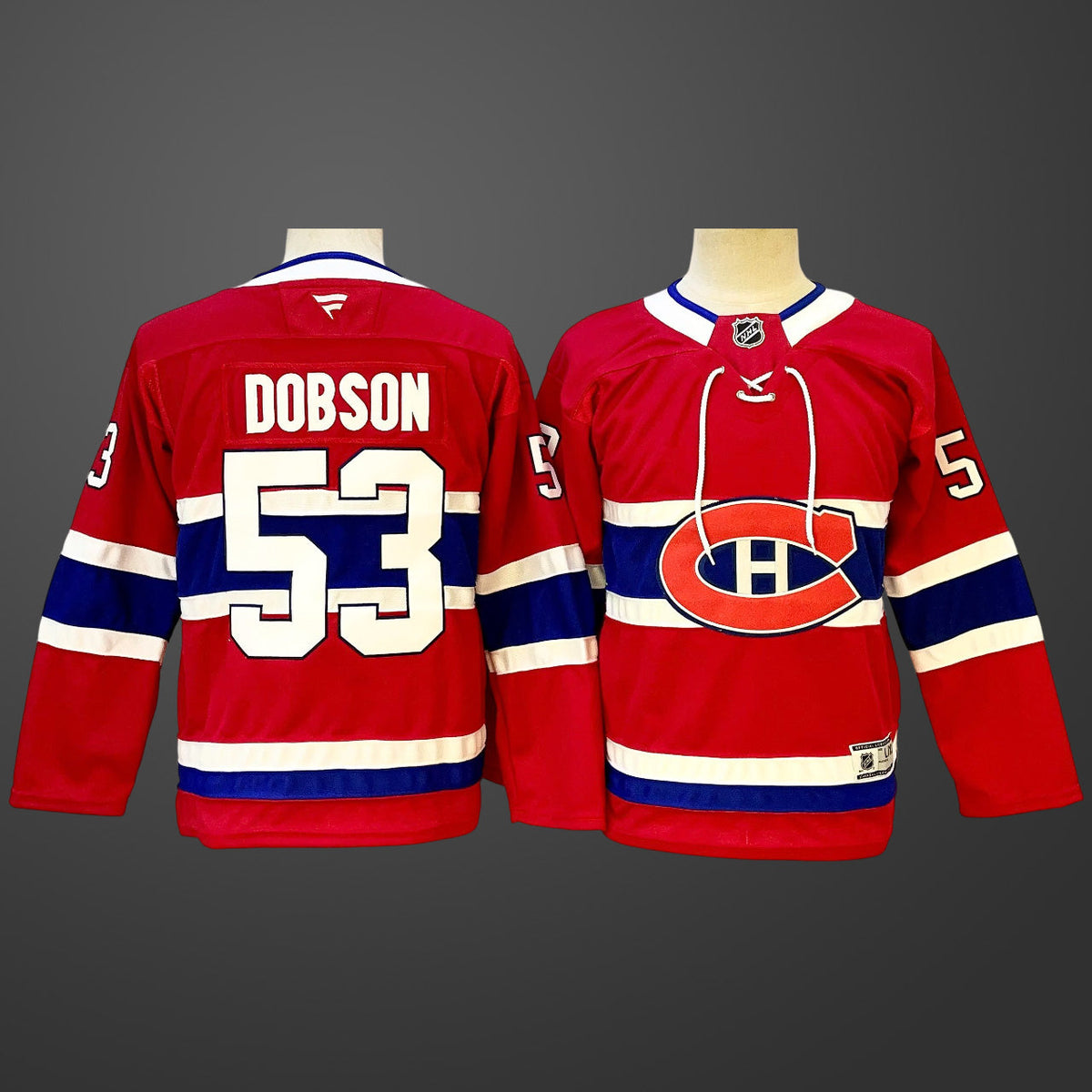 Youth Montreal Canadiens #53 Noah Dobson Red 2024-25 Stitched Jersey