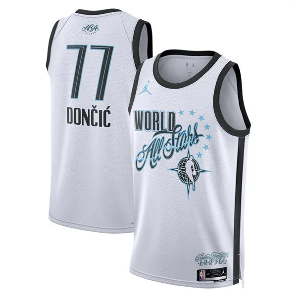 Los Angeles Lakers #77 Luka Doncic White 2026 NBA All-Star Game Team World Swingman Jersey