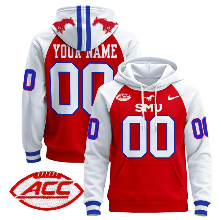 unisex custom SMU mustangs football hoodie all stitched