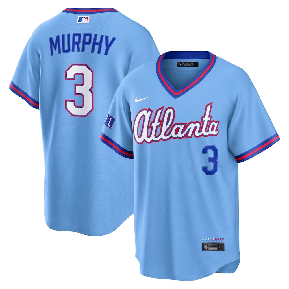 Men’s Atlanta Braves #3 Dale Murphy Nike Powder Blue 2026 City Connect Stadium Jersey