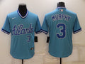 Men’s Atlanta Braves Dale Murphy #3 Blue Stitched Baseball Jersey