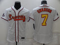 Men’s Atlanta Braves Dansby Swanson #7 White Jersey Champion Edition