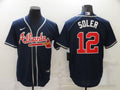 Men’s Atlanta Braves Jorge Soler #12 Navy Jersey