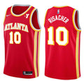 Mens Atlanta Hawks #10 Zaccharie Risacher Red Icon Edition Swingman Jersey