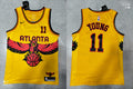 Mens Atlanta Hawks #11 Trae Young Gold 2021-22 City Edition Jersey