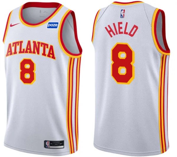 Mens Atlanta Hawks #8 Buddy Hield White Association Edition Swingman Jersey