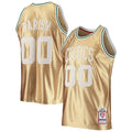 Men’s Boston Celtics #00 Robert Parish Mitchell & Ness Gold 1985-86 Hardwood Classics Jersey