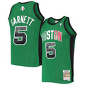 Men’s Boston Celtics #5 Kevin Garnett Kelly Green 2007-08 Hardwood Classics Alternate Jersey