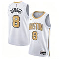 Mens Boston Celtics #8 Paul George 2025-26 White City Edition Swingman Jersey