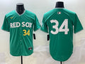 Men’s Boston Red Sox David Ortiz #34 Green 2025 City Connect Limited Retired Jersey