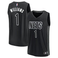 Mens Brooklyn Nets #1 Ziaire Williams Black Statement Edition Swingman Jersey