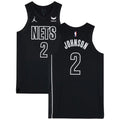 Mens Brooklyn Nets #2 Cameron Johnson Black Statement Edition Player Jersey