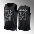 Mens Brooklyn Nets #24 Cam Thomas Black 2022-23 Statement Edition Player Jersey