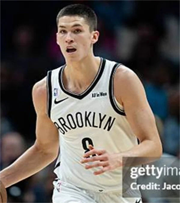 Mens Brooklyn Nets #8 Egor Demin Nike White Association Edition Swingman Jersey