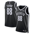 Mens Brooklyn Nets #88 Nolan Traore Nike Black Icon Edition Swingman Jersey