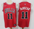 Mens Chicago Bulls #11 DeMar DeRozan NBA 75TH Diamond Nike Red  Icon Edition Jersey