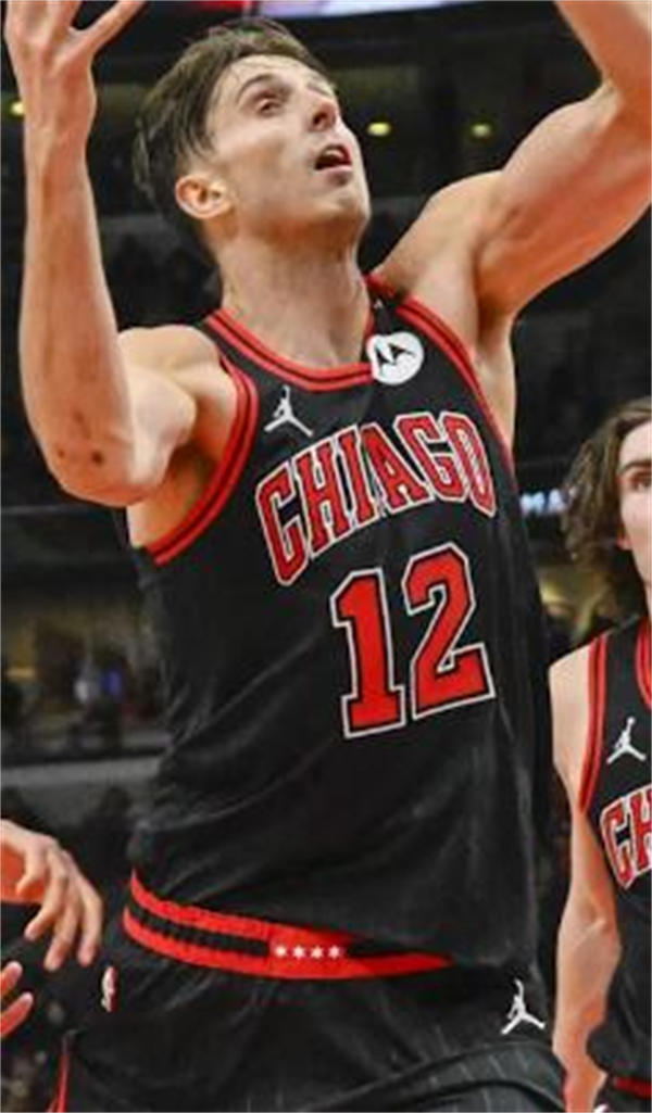 Mens Chicago Bulls #12 Zach Collins Black Statement Edition Swingman Jersey