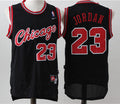 Men’s Chicago Bulls #23 Michael Jordan Swingman Black Throwback Jersey