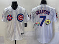 Men’s Chicago Cubs Dansby Swanson #7 White Limited Jersey