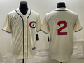 Men’s Chicago Cubs Nico Hoerner #2 Cream Name Jersey