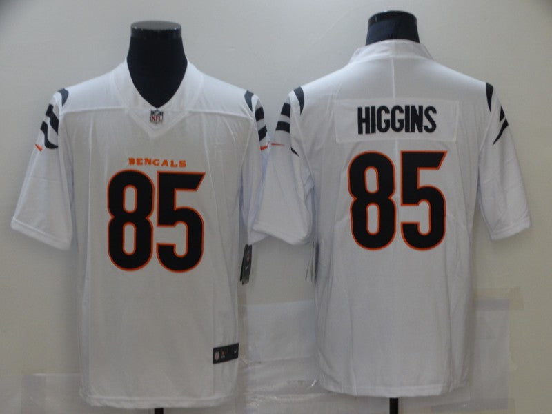 Men’s Cincinnati Bengals Tee Higgins #85 White Jersey