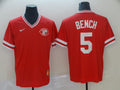 Men’s Cincinnati Reds Johnny Bench #5 Red Jersey