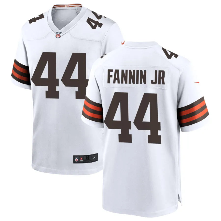 Mens Cleveland Browns #44 Harold Fannin Jr. Nike White Away Vapor F.U.S.E. Limited Jersey