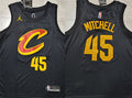 Mens Cleveland Cavaliers #45 Donovan Mitchell Black Statement Edition Swingman Jersey