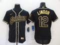 Men’s Cleveland Guardians Francisco Lindor #12 Black Jersey