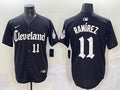 Men’s Cleveland Guardians Jose Ramirez #11 Black Jersey