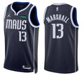 Mens Dallas Mavericks #13 Naji Marshall Navy Statement Edition Swingman Jersey