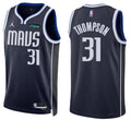 Mens Dallas Mavericks #31 Klay Thompson Navy Statement Edition Swingman Jersey