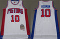 Men’s Detroit Pistons #10 Dennis Rodman Mitchell & Ness 1988-89 Hardwood Classics Swingman Jersey – White