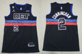 Mens Detroit Pistons #2 Cade Cunningham Black Statement Edition Swingman Jersey